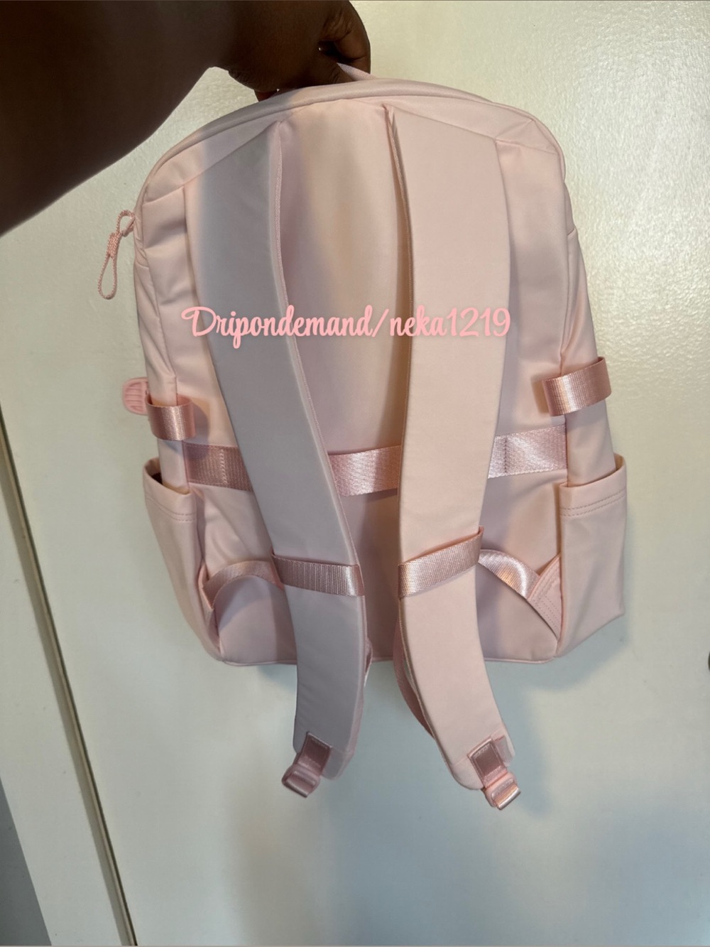 Lululemon New Crew Backpack 22L Updated- Pink Pearl/Wacky Khaki - Picture 5 of 13